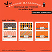 Classic Halloween Design Kit - Printable Tricks and Treats Bag Toppers - Instant Download